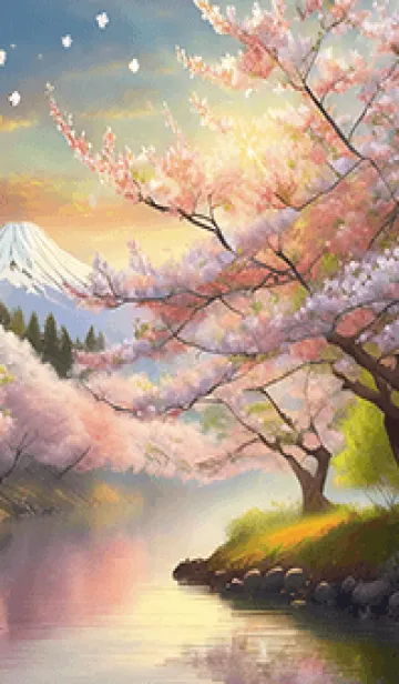 [LINE着せ替え] 優美な春の風景の着せかえ(Spring-423)の画像1