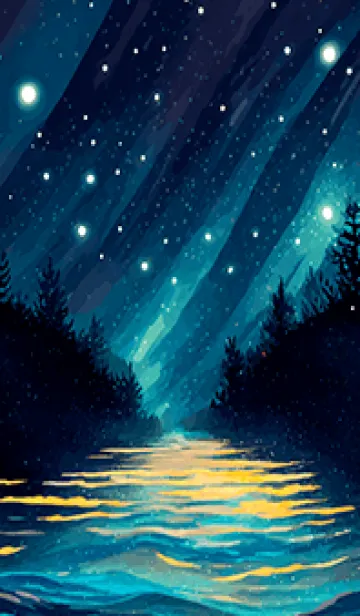 [LINE着せ替え] 綺麗な星空の夜景着せかえ#788の画像1