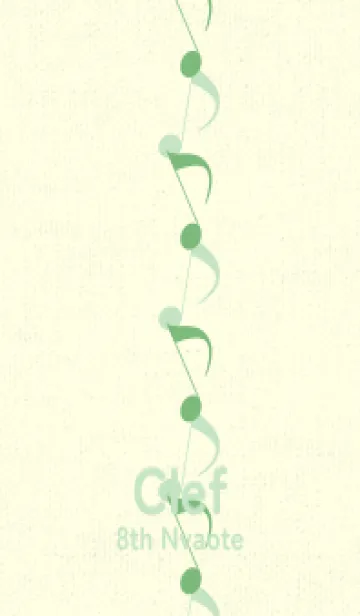 [LINE着せ替え] 八分音符1 フレッシュグリーンの画像1