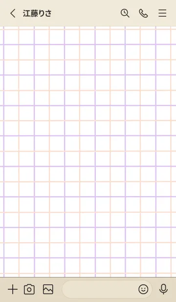 [LINE着せ替え] 2色方眼紙/ピンク&パープル/赤/ベージュの画像2