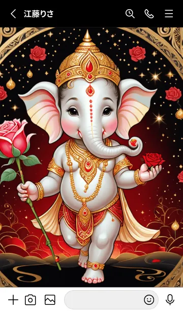 [LINE着せ替え] Red Ganesha : Business & Rich Theme (JP)の画像2