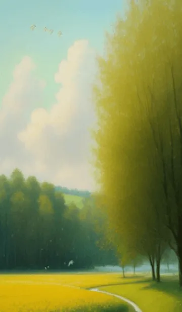 [LINE着せ替え] 田園風光-春の丘の草原 SsXRwの画像1