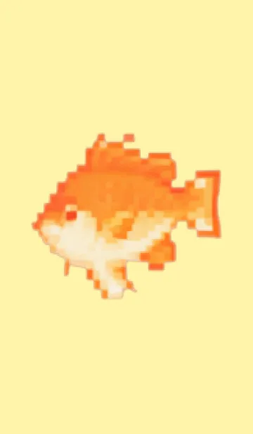 [LINE着せ替え] 金魚のドット絵のきせかえ Yellow 05の画像1