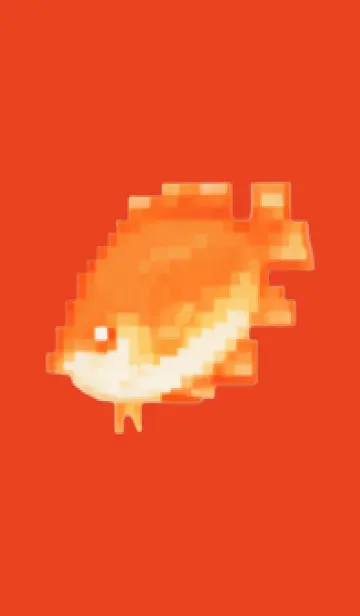 [LINE着せ替え] 金魚のドット絵のきせかえ Red 02の画像1