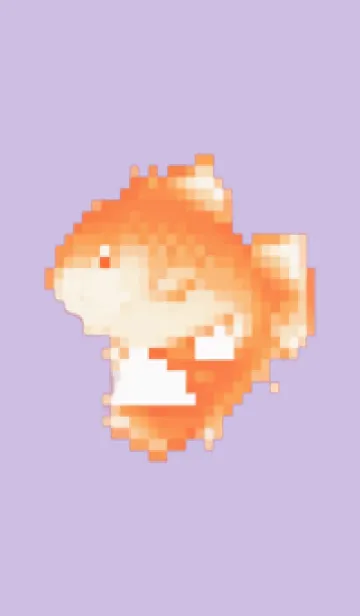 金魚のドット絵のきせかえ Purple 04の着せ替えメイン画像