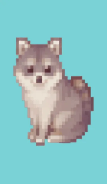 [LINE着せ替え] たぬきのドット絵のきせかえ Beige 04の画像1