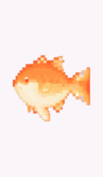 [LINE着せ替え] 金魚のドット絵のきせかえ Purple 03の画像1