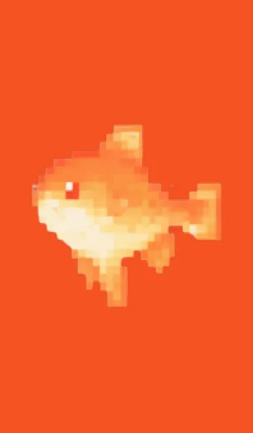 [LINE着せ替え] 金魚のドット絵のきせかえ Red 05の画像1