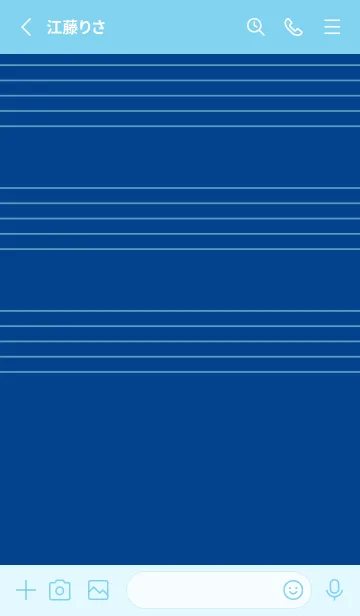 [LINE着せ替え] 五線譜1 ローヤルブルーの画像2