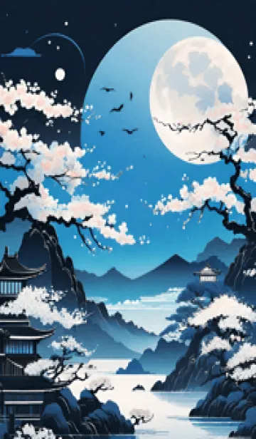 [LINE着せ替え] 浮世絵 山海桜花 QpdQcの画像1