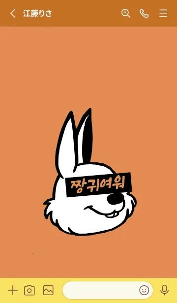 [LINE着せ替え] 韓国語 うさぎ 154の画像2