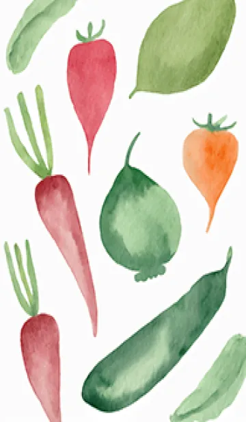 [LINE着せ替え] 【シンプル】お野菜の着せかえ#534の画像1