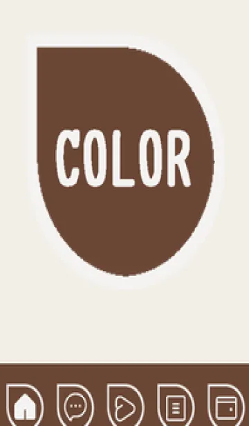 [LINE着せ替え] brown color J57の画像1