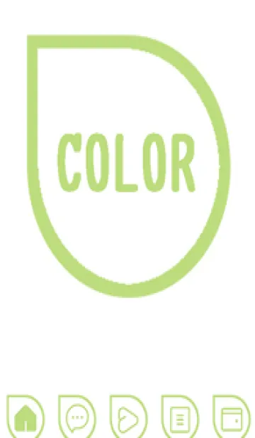 [LINE着せ替え] green color J114の画像1