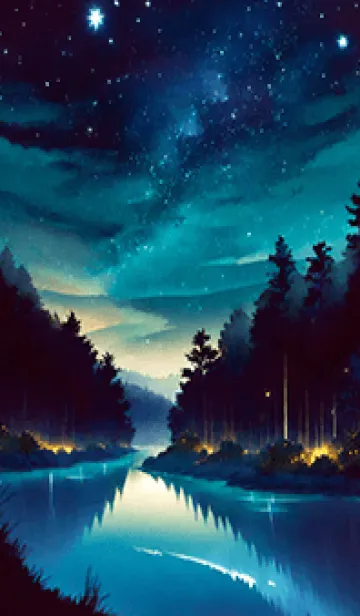 [LINE着せ替え] 綺麗な星空の夜景着せかえ#794の画像1