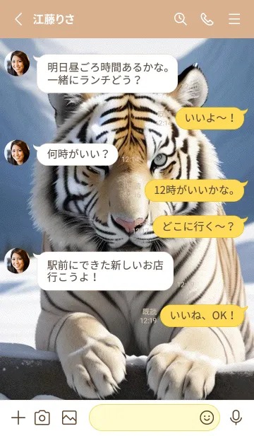 [LINE着せ替え] 猛なトラ 雪地の主 lRgtZの画像3