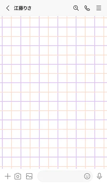 [LINE着せ替え] 2色方眼紙/ピンク&パープル/ブルーグレイの画像2