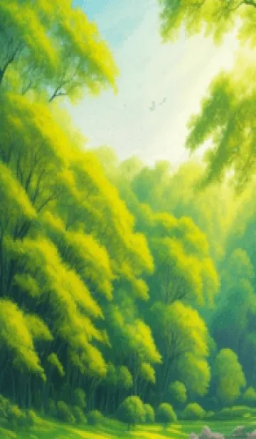 [LINE着せ替え] 田園風光-春の丘の草原 2oSGgの画像1