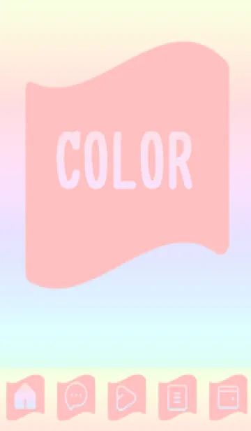 [LINE着せ替え] pink color rainbow P07の画像1
