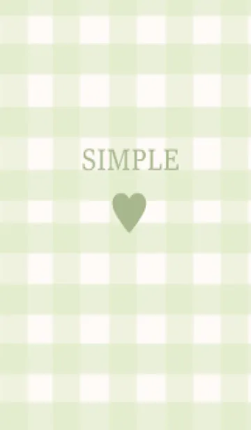 [LINE着せ替え] SIMPLE HEART :check naturalgreenの画像1