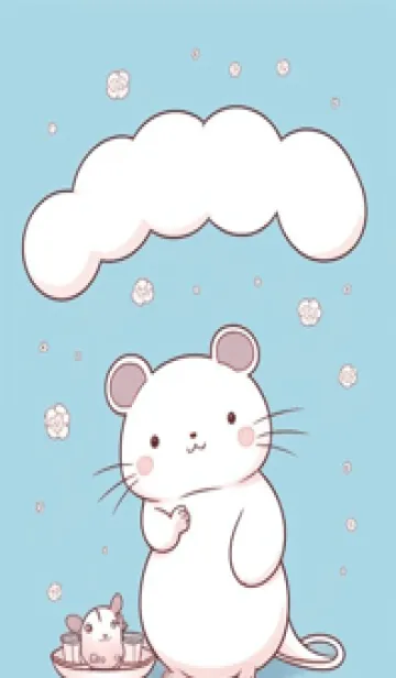[LINE着せ替え] 可愛い小さなマウス 快適な良い日 fArUKの画像1