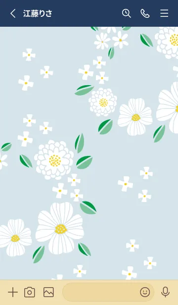 [LINE着せ替え] 白い可憐な花15の画像2