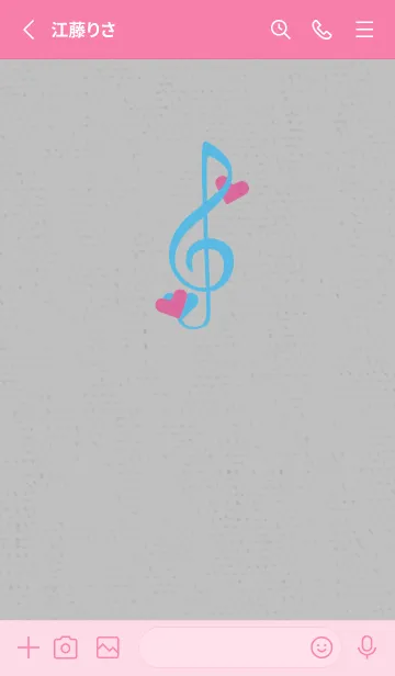 [LINE着せ替え] ト音記号＆♥ ポップの画像2