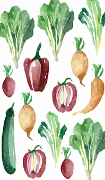 [LINE着せ替え] 【シンプル】お野菜の着せかえ#540の画像1
