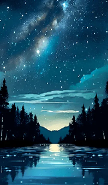 [LINE着せ替え] 綺麗な星空の夜景着せかえ#800の画像1