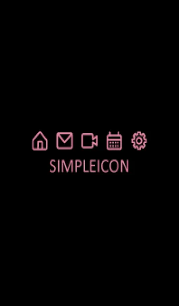 [LINE着せ替え] SIMPLE ICON -BLACK102の画像1