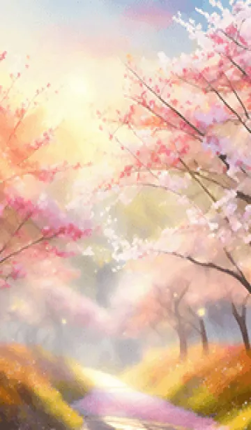 [LINE着せ替え] 優美な春の風景の着せかえ(Spring-437)の画像1