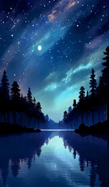 [LINE着せ替え] 綺麗な星空の夜景着せかえ#802の画像1