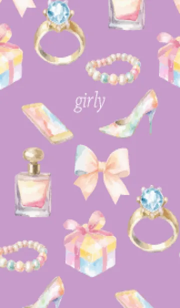 [LINE着せ替え] light purple 愛らしい小物の画像1