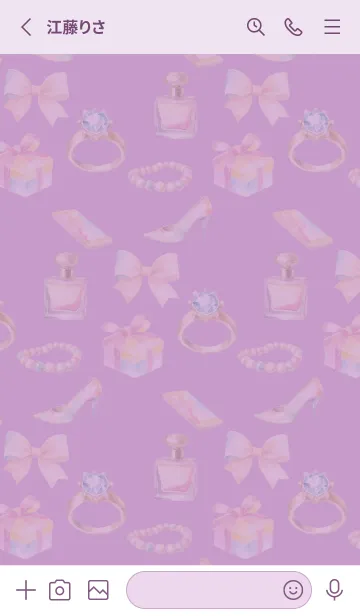 [LINE着せ替え] light purple 愛らしい小物の画像2