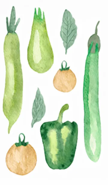 [LINE着せ替え] 【シンプル】お野菜の着せかえ#544の画像1