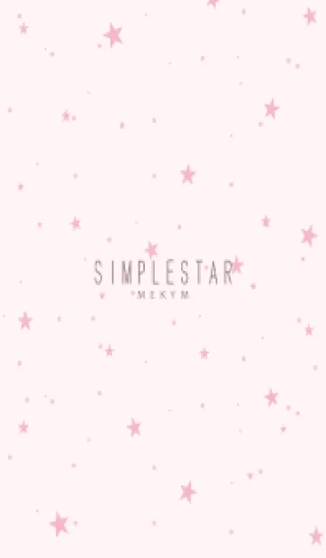 [LINE着せ替え] SIMPLE STAR-PINK WHITE- 7の画像1