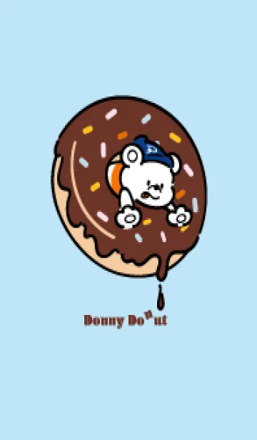 [LINE着せ替え] ドニーのドーナツ着せ替え(ブルー)の画像1