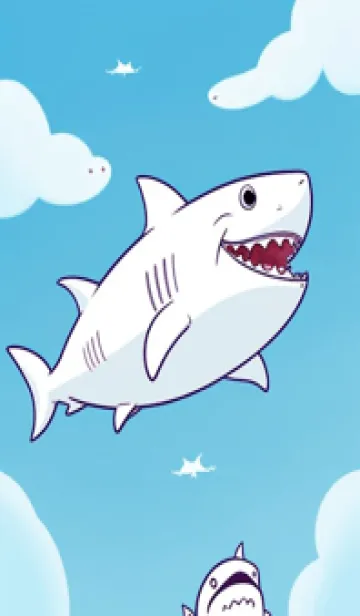 [LINE着せ替え] かわいいサメ cG6FIの画像1