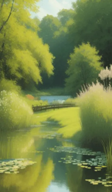 [LINE着せ替え] 田園風光-春の丘の草原 F6sztの画像1