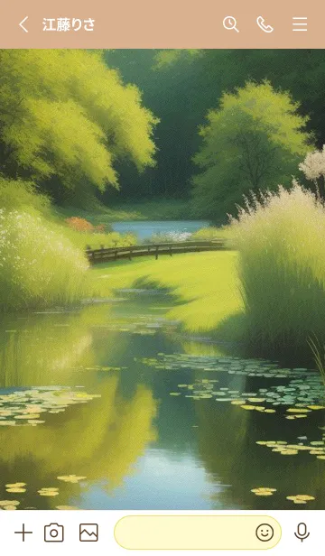 [LINE着せ替え] 田園風光-春の丘の草原 F6sztの画像2