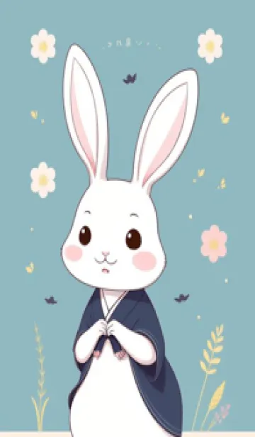 [LINE着せ替え] 快適な良い日 - 可愛い兎 wDSOkの画像1