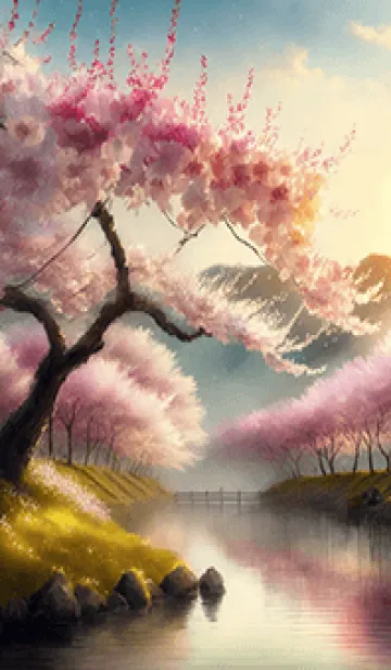 優美な春の風景の着せかえ(Spring-445)の着せ替えメイン画像