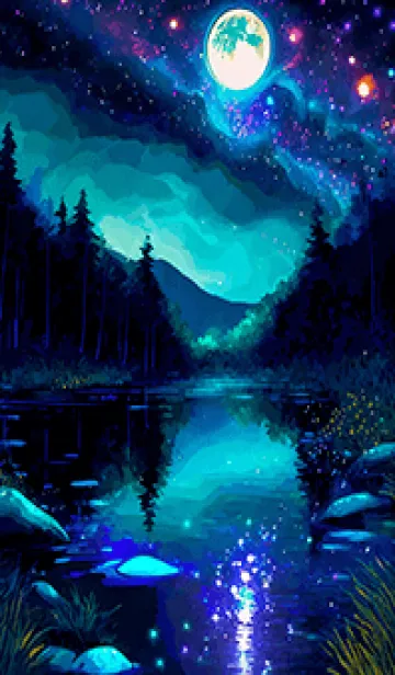 [LINE着せ替え] 綺麗な星空の夜景着せかえ#811の画像1