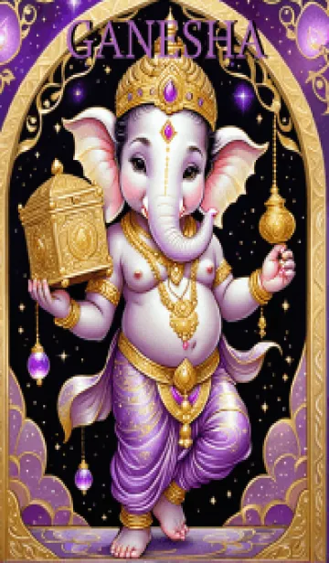 [LINE着せ替え] Purple Ganesha For wealth & Rich (JP)の画像1