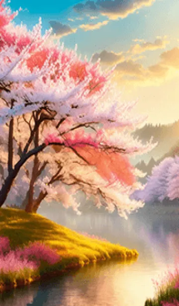 [LINE着せ替え] 優美な春の風景の着せかえ(Spring-447)の画像1