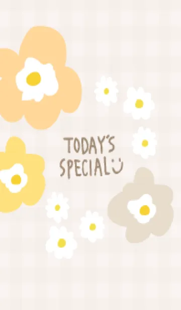 [LINE着せ替え] かわいい 北欧風 お花 チェック20の画像1