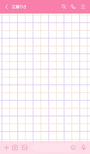 [LINE着せ替え] 2色方眼紙/ピンク&パープル/ホットピンクの画像2