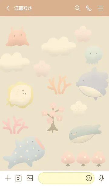 [LINE着せ替え] yellow 可愛いぷっくりお魚14_1の画像2