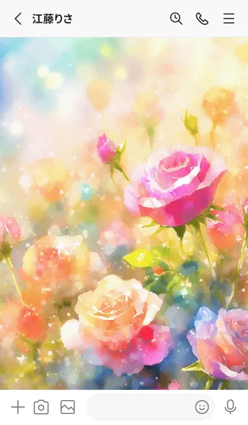 [LINE着せ替え] 薔薇(バラ)の花の着せかえ(R3767)の画像2