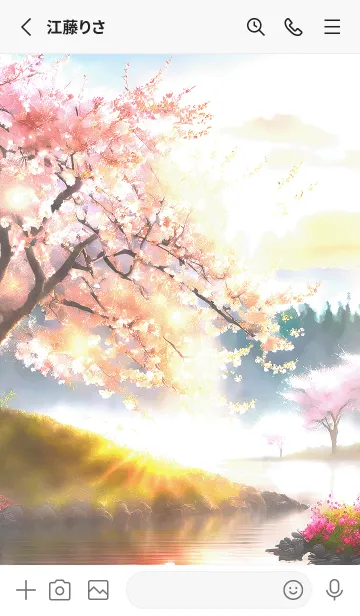 [LINE着せ替え] 優美な春の風景の着せかえ(Spring-452)の画像2